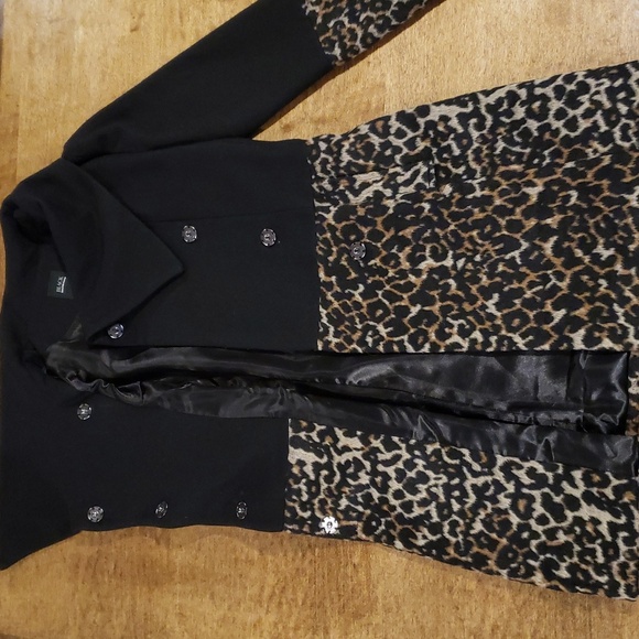 Saks Fifth Avenue Black Wool Blend Coat Medium - Picture 6 of 10